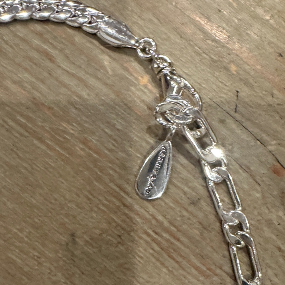 Jenny Bird Wallace Cuban Herringbone Silver Chain Necklace - Picture 5 of 6